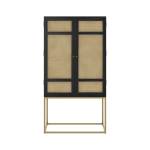 Rangement Shellona Noir - Bois massif - 85 x 160 x 40 cm