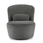 Fauteuil rond pivotant gris foncé DAMIEN Anthracite