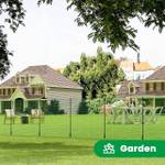 Gartenzaun Sybille Grün - Kunststoff - 2500 x 90 x 2 cm