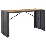 Garten-Bar-Set (9-teilig) 3001942-2 Schwarz - Massivholz - Holzart/Dekor - 80 x 110 x 200 cm