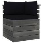 Gartensitzgruppe K5449(4-Sitzer) Schwarz - Massivholz - 72 x 65 x 60 cm