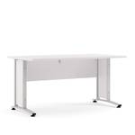 Bureau Prisme B Blanc - En partie en bois massif - 150 x 74 x 80 cm