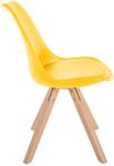 Chaise de salle à manger Sofia Lot de 4 Jaune