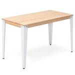 Table bureau Lunds 60x110 Blanc-Naturel Blanc