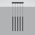 Lampe à suspension PETERA Noir - Métal - 5 x 90 x 45 cm