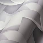 Tapete in 3D Effekt Grafisch Grau Weiß Grau - Weiß - Kunststoff - Textil - 53 x 1005 x 1 cm