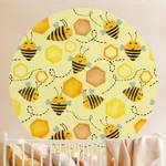 S眉脽er Honig mit Bienen Illustration