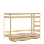 Etagenbett Massivholz 180x80 Eiche Eiche Hell - 87 x 187 cm