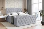 ALTDECOR Boxspringbett mit Topper - AMAY Schiefergrau - Breite: 160 cm - H3