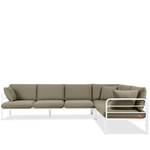 Garten-Ecksofa RAMBE Beige - Weiß