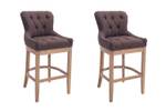 Tabouret de bar Lakewood Lot de 2 Marron - Textile - 55 x 109 x 57 cm