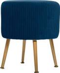 Loungehocker SOLARO Ø 35 cm grau Blau