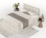 Boxspringbett Shay Beige - Breite: 180 cm - H4