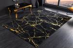 Teppich MARBLE Schwarz - Gold - Kunststoff - Stein - Textil - 240 x 1 x 160 cm