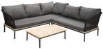 Lounge-Set Andorra 2-teilig Schwarz - Holz teilmassiv - 60 x 27 x 90 cm