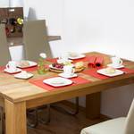 6 teiliges Tischset rot Rot - Bambus - Textil - 45 x 1 x 30 cm