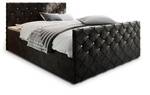 Boxspringbett MANDI Schwarz - Breite: 160 cm