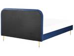 Doppelbett FLAYAT Blau - Gold - Marineblau - Breite: 153 cm