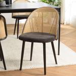 Stuhl und Sessel am Tisch LEA 2er Set Schwarz - Rattan - 60 x 78 x 51 cm