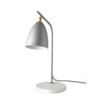 Lampe de table en marbre et acier gris Gris - Métal - 37 x 54 x 22 cm