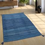 Hochflor-Teppich Kilim 217 Blau - 200 x 290 cm