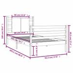 Bettgestell-K-21410 Schwarz - Breite: 96 cm