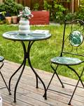 Table de jardin COZZANA Noir - Vert - Métal - 60 x 75 x 60 cm