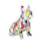 Sitzende Französische Bulldogge Skulptur Multicolor - 23 x 40 x 41 cm