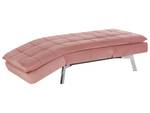 Chaise longue LOIRET Rose foncé - Argenté