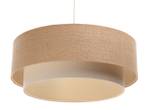 Hängeleuchte Duo Boho Beige - Creme - Ecru - Flammenanzahl: 1 - Naturfaser - Durchmesser Lampenschirm: 60 cm