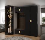 Garderobe Inova 4 Z18 Schwarz - Braun - Gold - Gold