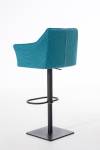 Tabouret de bar Damaso Turquoise - Noir