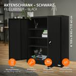 Aktenschrank abschließbar Schwarz - 40 x 109 x 90 cm