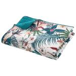 Bettüberwurf JUNGLE Blau - Textil - 37 x 7 x 44 cm