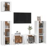 TV-Schrank 5er Set D653 Weiß - Holz teilmassiv - 35 x 40 x 57 cm