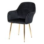 Chaise capitonnée F18 (lot de 6) Noir