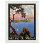 Bilderrahmen Poster Le Lac de Garda Weiß