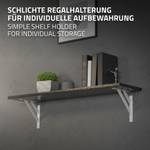 Regalhalter 2er Set aus Aluminium Weiß - 24 x 24 cm