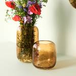Vasen Texture(2er Set) Gelb - Glas - 17 x 19 x 17 cm