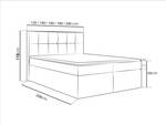 Boxspringbett mit Topper ARTENO Braun - Breite: 140 cm - H3