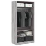 Kleiderschrank 298537-1 Grau - Eiche Sonoma Dekor - Breite: 100 cm