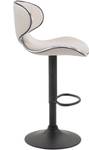 Tabouret de bar Las Vegas V2 Lot de 2 Blanc crème - Noir