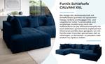 Ecksofa Calvani XXL Monolith 77 Blau