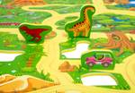 Puzzlematte für Babys - Dinosauriersafar Multicolor - Gelb