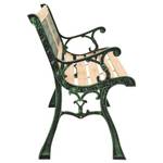 Banc de jardin 312033 Vert - Métal - Bois massif - 122 x 73 x 54 cm