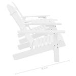 Chaise de jardin 3010076 Blanc - Bois massif - Bois/Imitation - 181 x 90 x 91 cm