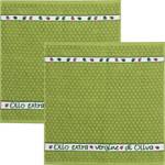 Frottier-Geschirrtuch 2er-Pack 160889 Grün - Textil - 50 x 1 x 50 cm