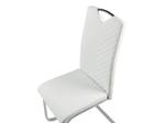 Chaise de salle à manger PICKNES Blanc crème - Argenté - Blanc