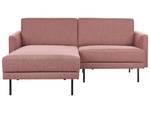 Ecksofa BREDA Schwarz - Braun - Pink