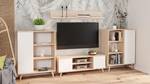 Meuble tv FOCUS RTV155 2D Beige - Blanc